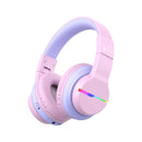 iClever Kids Bluetooth Headphones with LED Lights and Volume Limiter – 55H Playtime Wireless Headset with Mic for iPad and Tablet