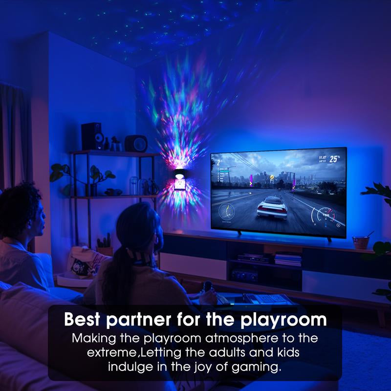 【AUTO on in Dark】Night Lights Plug into Wall, 9-Color RGB Galaxy with Dusk to Dawn Sensor, Star Projector for Bedroom, Kids, Bathroom, Home Gaming Room Decor, Christmas Gifts