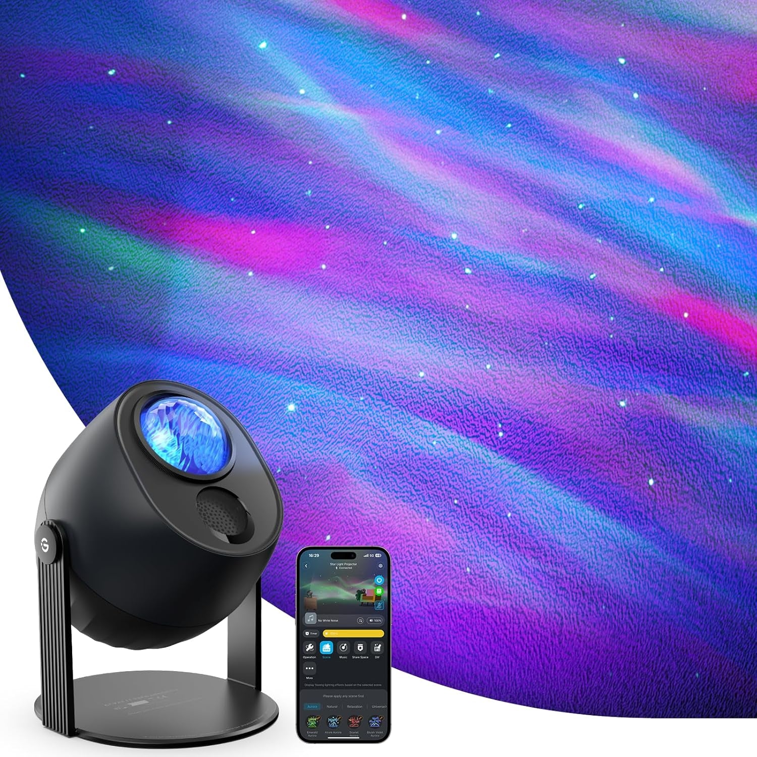 aurora wave led nebula projector ceiling effect