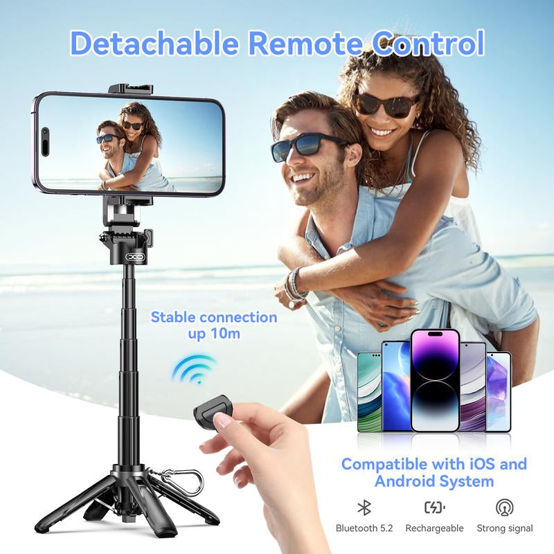 Multifunctional 4-In-1 Mini Selfie Stick,Convenient Camera Aid, Tripod, Phonestand, Bluetooth Selfie, Multifunctional Foldable, Suitable for Vlogs, Live Streaming, Photography, Compatible with Iphone16/15/14/13 Series