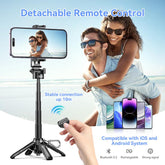Multifunctional 4-In-1 Mini Selfie Stick,Convenient Camera Aid, Tripod, Phonestand, Bluetooth Selfie, Multifunctional Foldable, Suitable for Vlogs, Live Streaming, Photography, Compatible with Iphone16/15/14/13 Series