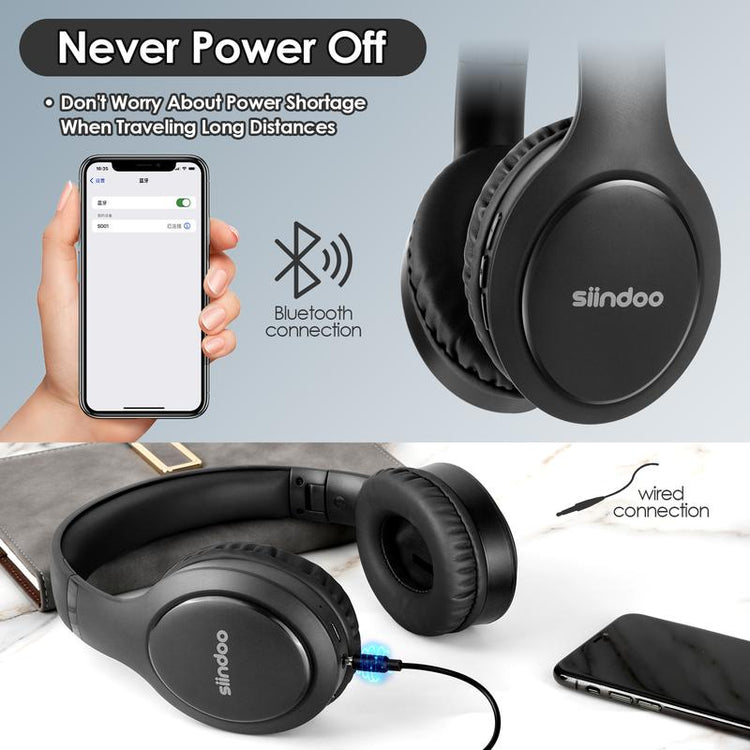 Siindoo Bluetooth headset compatible with PC tablet and phone