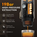 Portable Electric Espresso Coffee Maker Camping Self-Heating Car Travel Coffee Maker for Ground Coffee Dolce Gusto NS Capsule