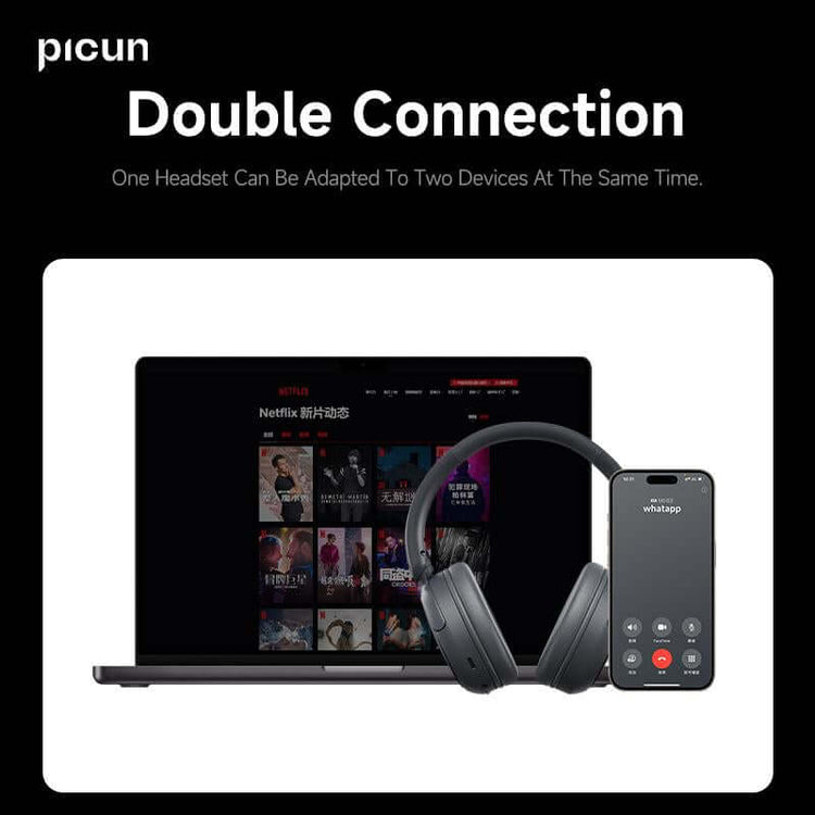 Picun B5 portable wireless travel headphones