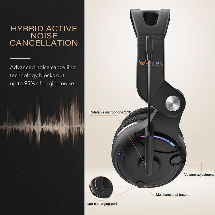 【Wantek】Wireless Headset with Microphone for PC, Bluetooth Headset with Noise Canceling Microphone & HI-FI Stereo Sound, USB Wireless Headset for Laptop, 48 Hrs Working Time Zihni Cheadphones Audio Electronic Headphones Gaming Earbuds