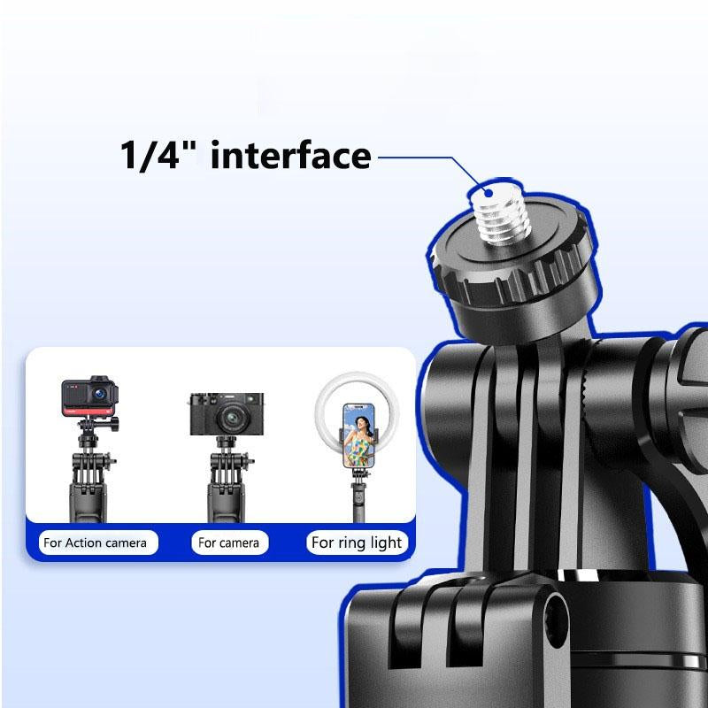 67" Phone Tripod Selfie Stick with Remote,Portable Extendable Aluminum Selfie Stick Phone Stand Compatible with Cell Phone/Camera/Ring Light/Dji/Gopro