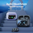 HYUNDAI M100 Clip-On Ear Headphones with Audio-Visual Touch Screen, Wireless Audio Headphones for Music & Phone Calls, Sport Waterproof & Sweatproof, with 2025 Bluetooth 6.0 for Faster, Stable Connection & Low Power Use