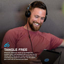 Comfortable Cloud Foam ear cushions on JLab headphones