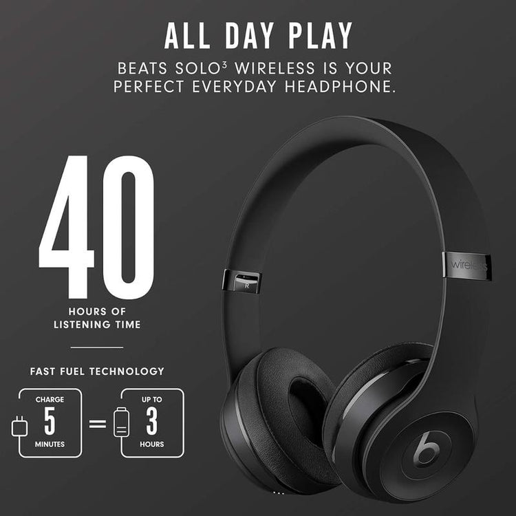 Premium music headphones Beats Solo3 for iOS and Mac