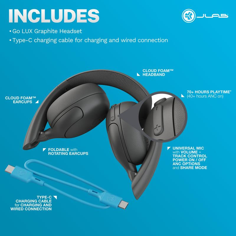 jlab go lux anc and go pop anc bundle earbuds close-up