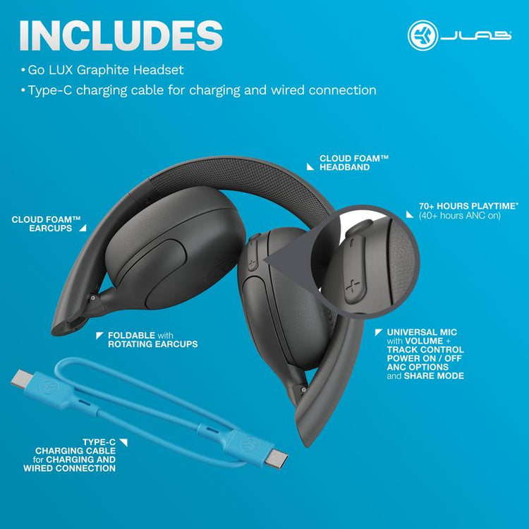 jlab go lux anc and go pop anc bundle earbuds close-up