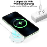TOZO W6 Wireless Magnetic Charger, 15W Fast Charging Pad with Aviation Aluminum Numerical Control Technology Compatible with Iphone 15 14 13 Series, Samsung Galaxy Series (NO AC Adapter) Fathersdaygift Cellphone Smartphone