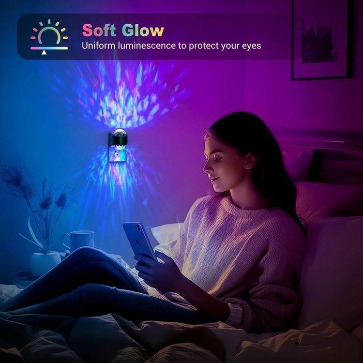 【AUTO on in Dark】Night Lights Plug into Wall, 9-Color RGB Galaxy with Dusk to Dawn Sensor, Star Projector for Bedroom, Kids, Bathroom, Home Gaming Room Decor, Christmas Gifts