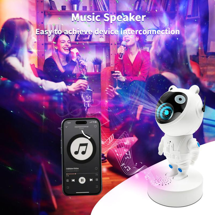 Astronaut Galaxy Projector with Timer and Remote, Nebula Ceiling LED Lamp with Bluetooth Speaker Best Gift for Kids Room Decor Aesthetic Birthdays