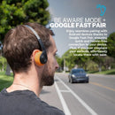 Retro-style wireless headphones with 20-hour battery