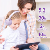 Kids headphones with volume limiter Vinamass A63 ear cushions