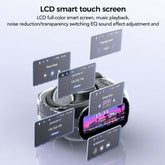 HTC NE11 Open Ear Wireless Earbuds, OWS Touchscreen Bluetooth Wireless Headphones, Bluetooth 6.0 Earphones, Long Battery Life Earbuds IPX5 Waterproof Sports Headphones with Long Endurance, Audio Wireless Earbuds for Music & Phone Calls