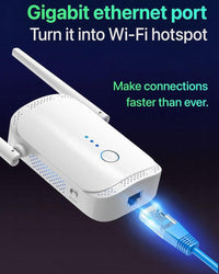 Fastest Wifi Extender/Booster | Latest Release up to 74% Faster | Broader Coverage Wifi Extenders Signal Booster for Home | Internet Booster Wifi Repeater, W/Ethernet Port, Made for USA