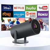 Haoye Portable Projector,5G Wifi&Bluetooth,Bt 5.2,200 Inch Screen,Built-In Speaker,Home Outdoor Video Projector with Android 11 System Projectors