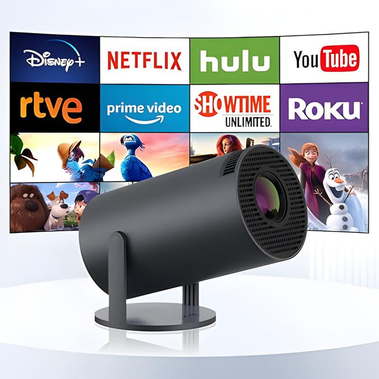 Haoye Portable Projector,5G Wifi&Bluetooth,Bt 5.2,200 Inch Screen,Built-In Speaker,Home Outdoor Video Projector with Android 11 System Projectors