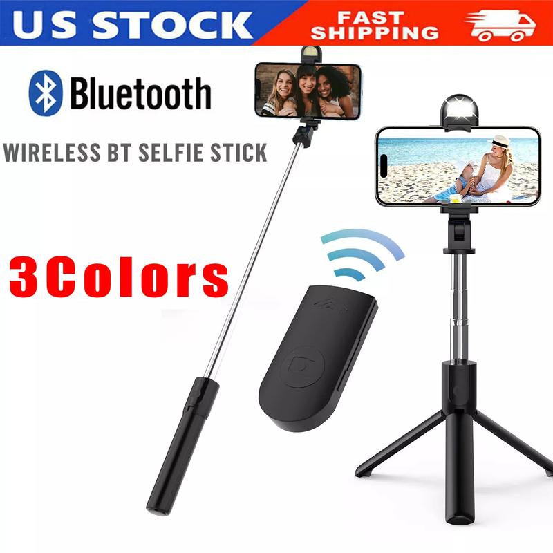 Premium Alloy Selfie Stick Tripod with Bluetooth Remote – Portable Vlogging Stand