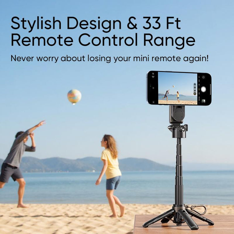 MAGIC JOHN 4-In-1 Multifunctional Magnetic Selfie Stick – 360° Rotation, Compact & Stylish, with Wireless Bluetooth Control, Magnetic Phone Holder for Selfies/Video Recording/Vlogging, Compatible with Most Phone Modes