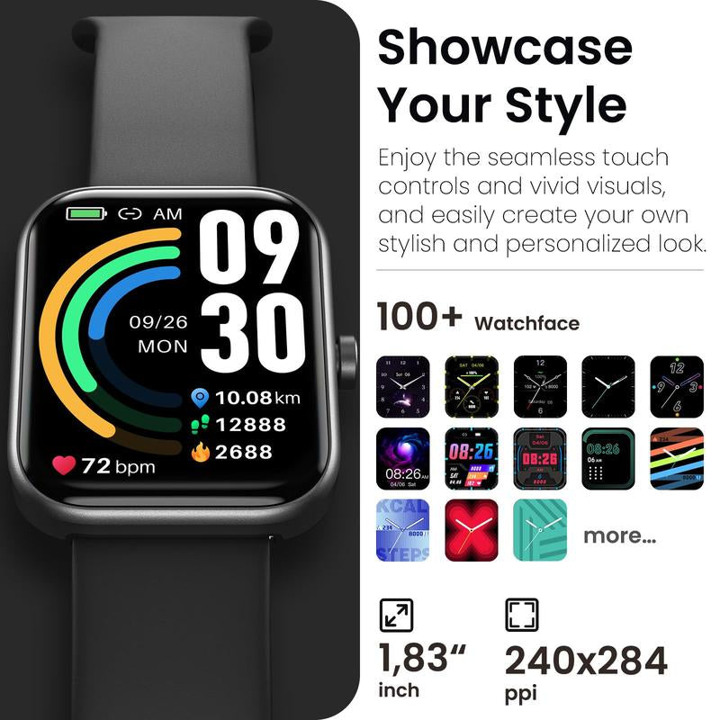 TOZO S3 Smart Watch (Answer/Make Call) Bluetooth Fitness Tracker with Heart Rate, Sleep Monitor Fathersdaygift Wristwatch Wearable Smartphone