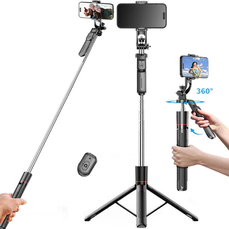 67″ Phone Tripod Selfie Stick with Bluetooth Remote – Aluminum Extendable Stand for iPhone / Android