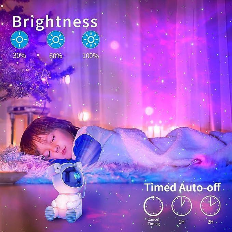 [Black Friday] Cayclay Astronaut Star Nebula Projector 4-Color Galaxy LED Night Light with Remote Control 360° Rotatable Head for Bedroom Room Decoration Christmas Birthday Gift