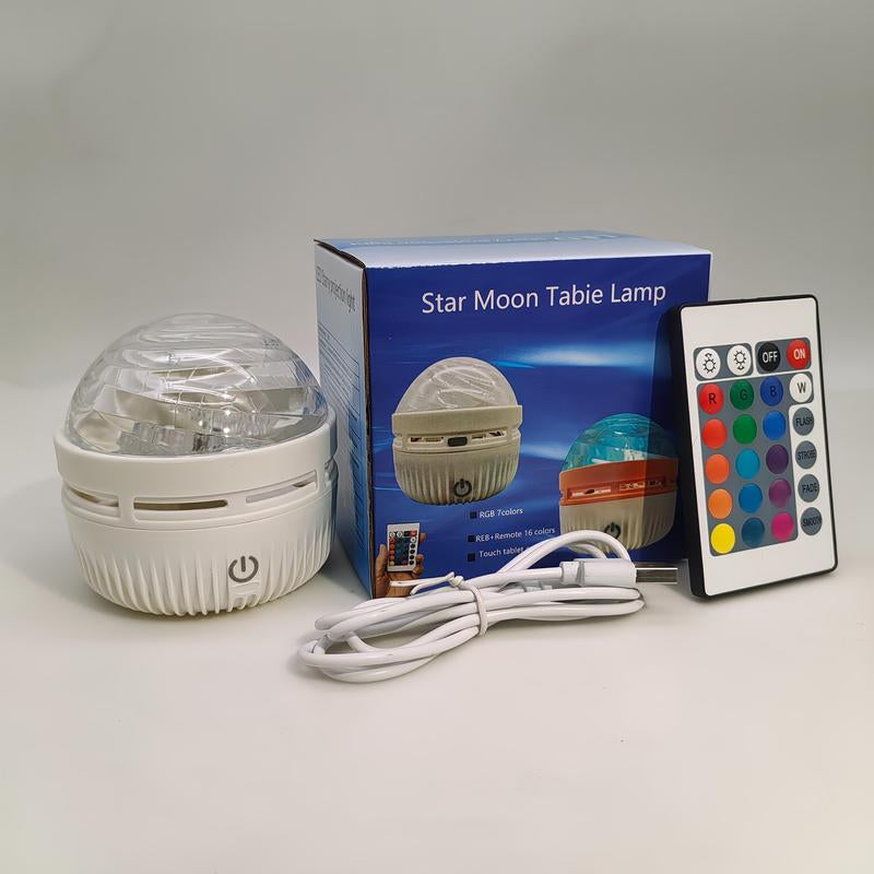 Black Hole Aurora Projector and remote control, showcasing its mesmerizing water ripple effect and vibrant colors.