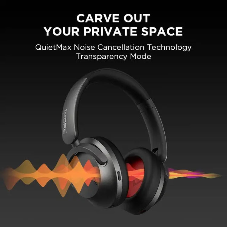 Wireless noise cancelling headphones with built-in mic