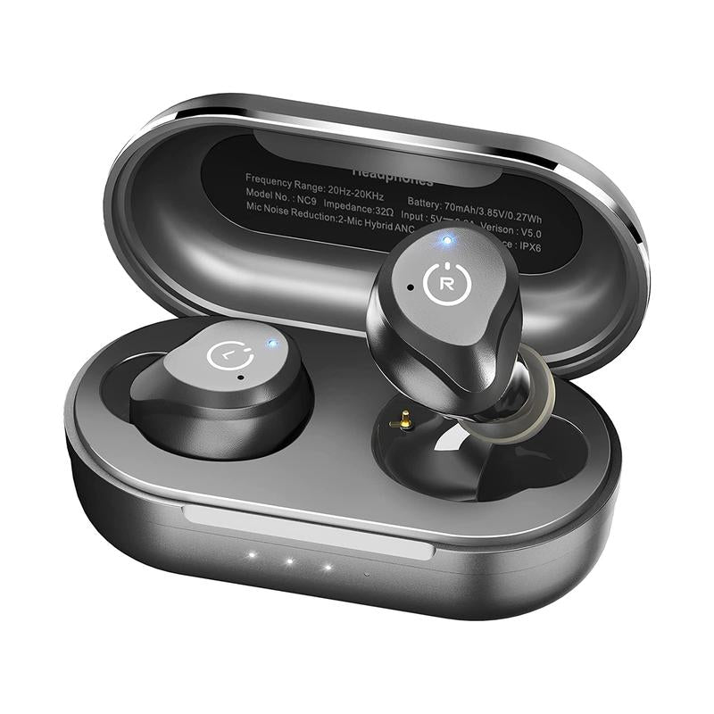 TOZO NC9 Hybrid Active Noise Cancelling Wireless Earbuds – Bluetooth 5.3, IPX6 Waterproof, 40H Playtime
