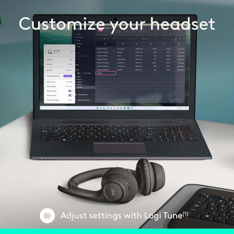 Zone 301 headset in use for gaming and virtual meetings