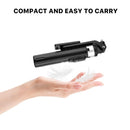 Mybat Pro Portable Picture Perfect Selfie Stick & Tripod with Bluetooth Remote Control, Handy Adjustable Selfie Stick- Black Accessories Landscape Smartphone Holder
