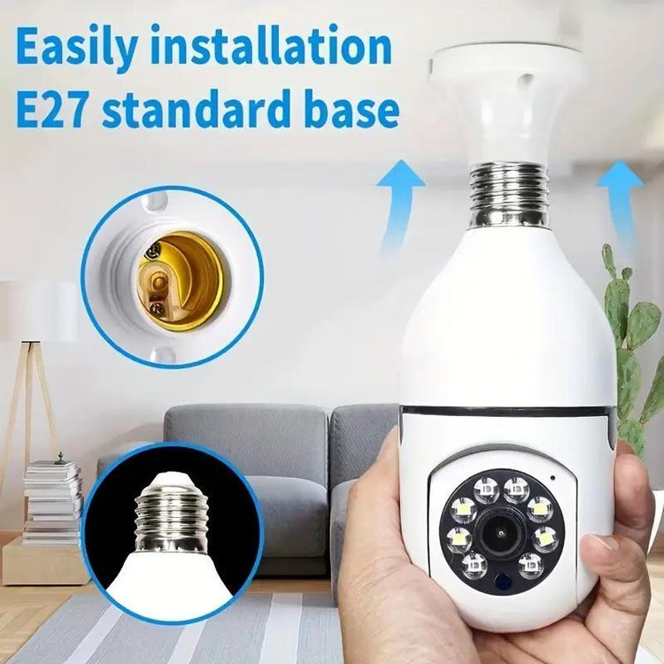 360 Degree Light Bulb Security Camera HD video