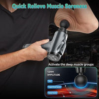 Muscle Deep Tissue Massage Gun,Massagers Neck and Shoulder,With 30 Speed Levels 9 Massage Head,Neck Massager,Couple/Family Gift,Comfort,Relaxing,Gifts for Fathers Day,Grey