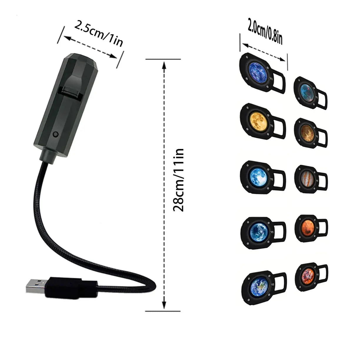 Planet Projector Lamp, Galaxy Projector-Usb Planet Night Light-10 Lighting Modes,360° Rotating,Suitable for Home Scenes, Small Footprint, Clear Projection.