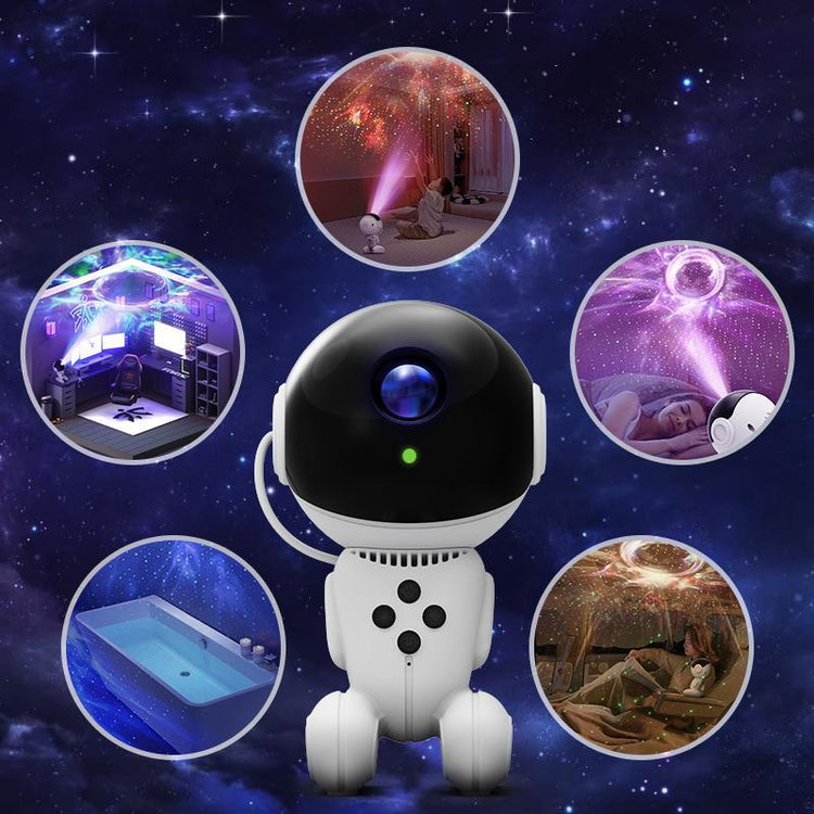 Galaxy Robot Projector, Rotatable and Adjustable, Night Light Space Nebula Black Hole Lamp with Remote Control, Astronaut Galaxy Star Night Light Robot Astronaut, Suitable for Bedroom, Christmas, Birthday, Holiday Gifts