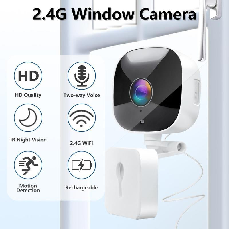 Night vision window wall security camera