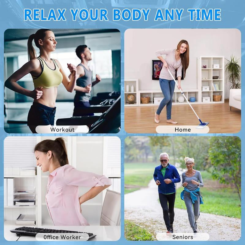 Muscle Deep Tissue Massage Gun,Massagers Neck and Shoulder,With 30 Speed Levels 9 Massage Head,Neck Massager,Couple/Family Gift,Comfort,Relaxing,Gifts for Fathers Day,Grey