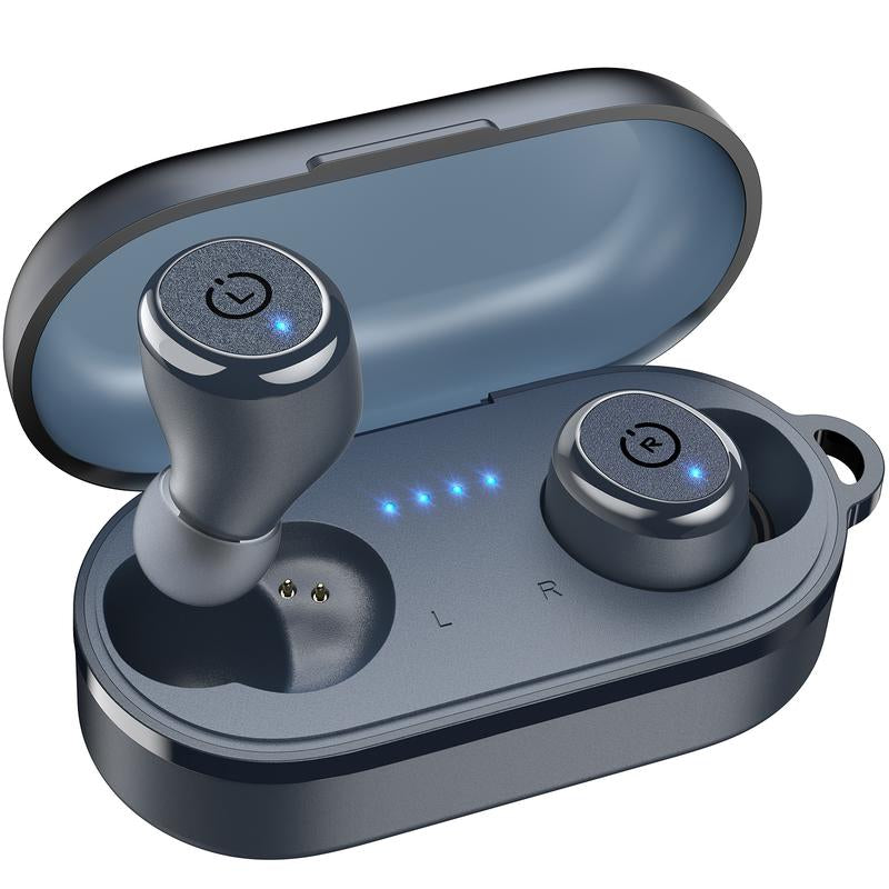 TOZO T10 (Ergonomic Edition) Wireless Earbuds Bluetooth 5.3 Headphones, App Customize EQ, Ergonomic Design, 55H Playtime, Wireless Charging Case, IPX8 Waterproof Sound In-Ear Headset, 2024 New Version Fathersdaygift