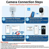 Two-way audio window wall security camera