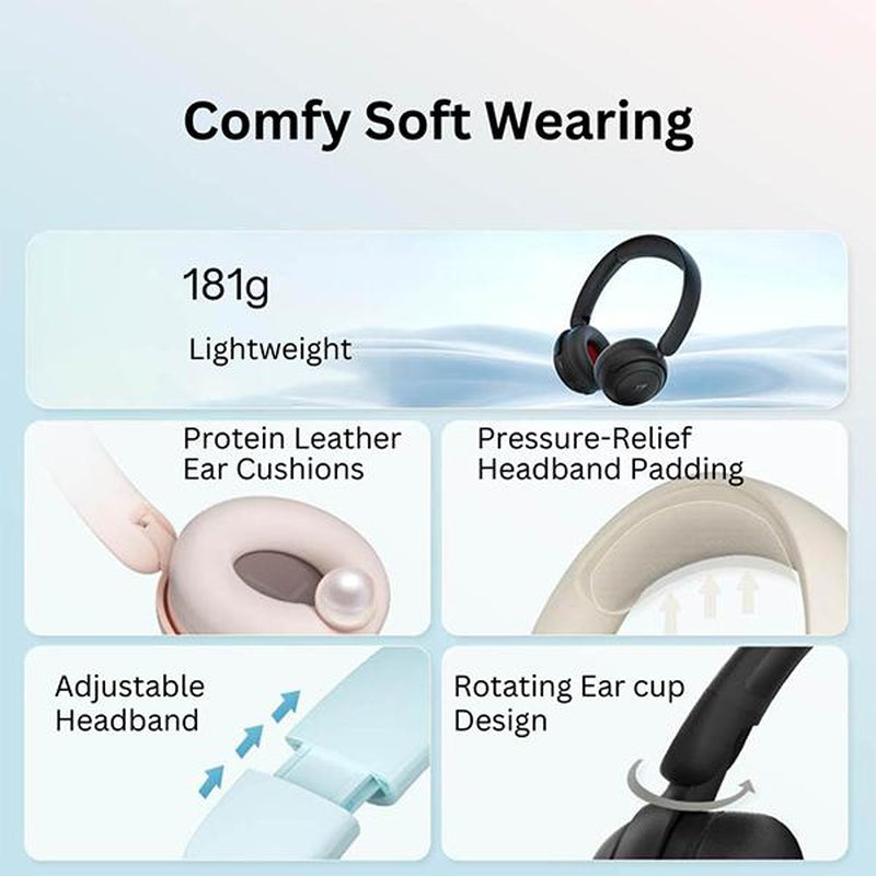 1MORE Bluetooth Wireless Headphones folded design