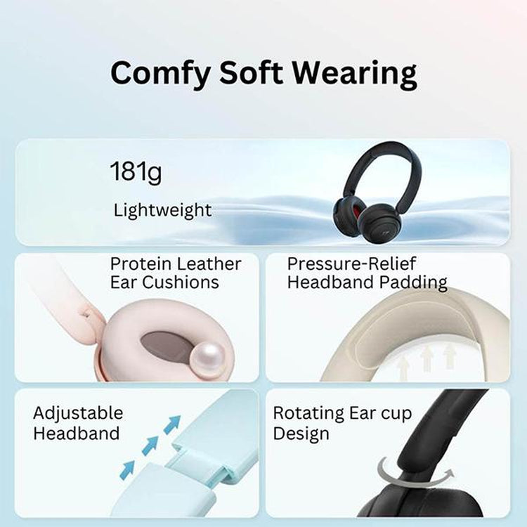 1MORE Bluetooth Wireless Headphones folded design