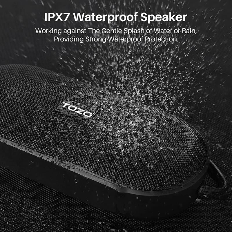 TOZO PA1 Bluetooth Speakers with 20W Stereo Sound, 25H Playtime, IPX7 Waterproof Portable Wireless Speakers Audio Protection Smartphone Fathersdaygift