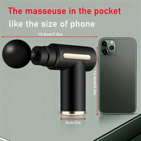 Electric Massage Machine, Including 4 Counts Replacement Heads, Portable Handheld Comfort Muscle Massage Gun, Valentine'S Day Gift, Massagers for Back, Massage Gun Neck Massagers