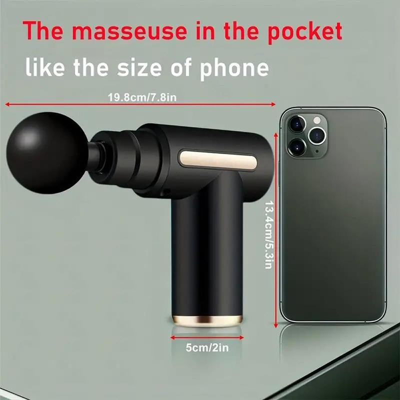Electric Massage Machine, Including 4 Counts Replacement Heads, Portable Handheld Comfort Muscle Massage Gun, Valentine'S Day Gift, Massagers for Back, Massage Gun Neck Massagers