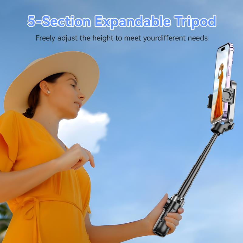 Multifunctional 4-In-1 Mini Selfie Stick,Convenient Camera Aid, Tripod, Phonestand, Bluetooth Selfie, Multifunctional Foldable, Suitable for Vlogs, Live Streaming, Photography, Compatible with Iphone16/15/14/13 Series