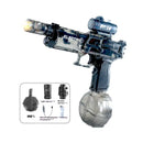 Kids' Cross-Border Electric Burst Water Gunner Self-Integrated Linkage Back Chamber with Pulse Flame Light
