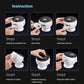 Instruction steps for using the Meteor Star Projector Galaxy Night Light, including opening the projection slot and adjusting settings.